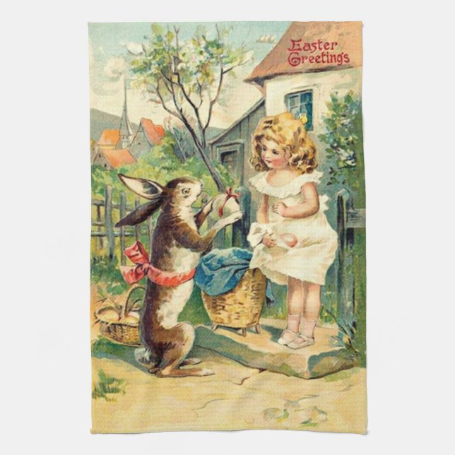 Vintage : Ostern - Geschirrtuch (Vertikal)