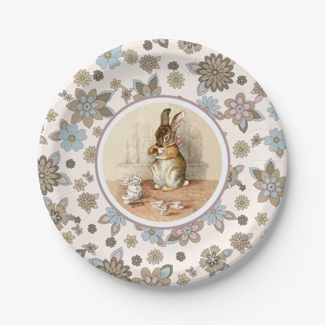 Vintage Ostern Party Teller (Vorderseite)