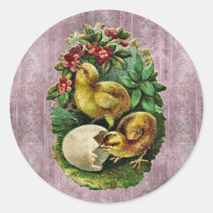 Vintage Ostern Runder Aufkleber