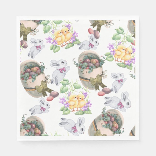 Vintage Ostern Serviette (Vorderseite)