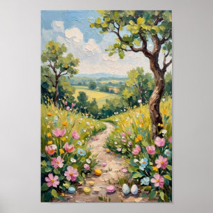 Vintage-Osterngartenweg-Kunst Poster