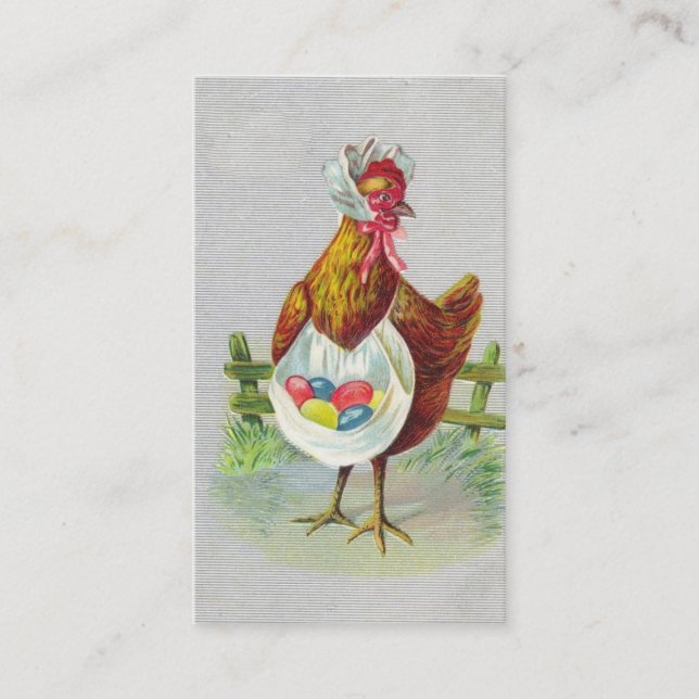 Vintage Osternminigekritzel-Grußkarten Visitenkarte (Vorderseite)
