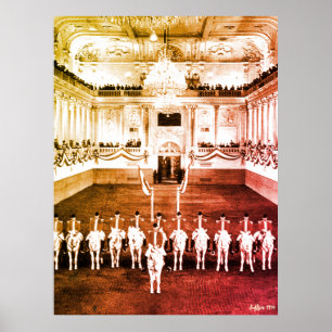 Vintage Österreich Wien Spanische Courbette Poster