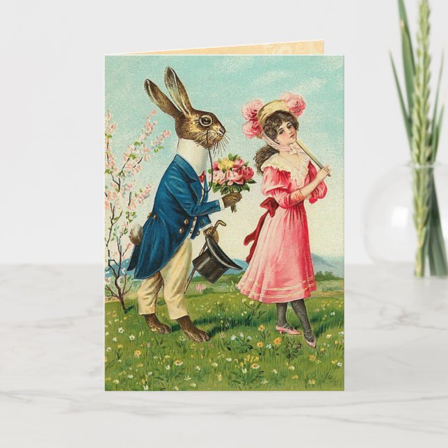 Vintage Ostersonnkarte Feiertagskarte (Vorderseite)
