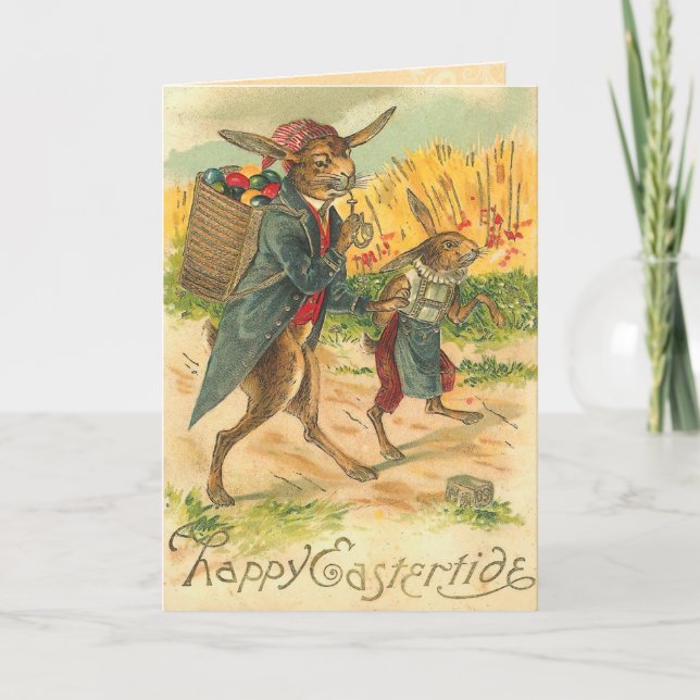 Vintage Ostersonnkarte Feiertagskarte (Vorderseite)