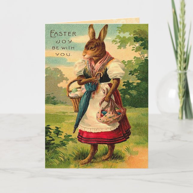 Vintage Ostersonnkarte Feiertagskarte (Vorderseite)