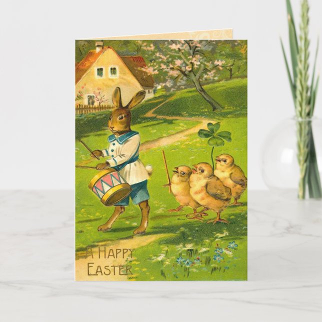 Vintage Ostersonnkarte Feiertagskarte (Vorderseite)