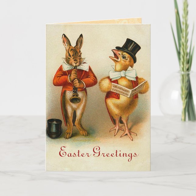 Vintage Ostersonnkarte Feiertagskarte (Vorderseite)
