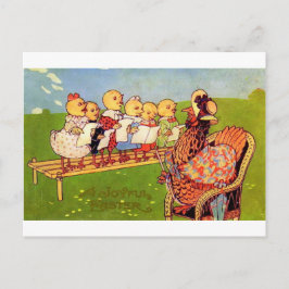 VINTAGE OSTSCHICKEN FEIERTAGSPOSTKARTE