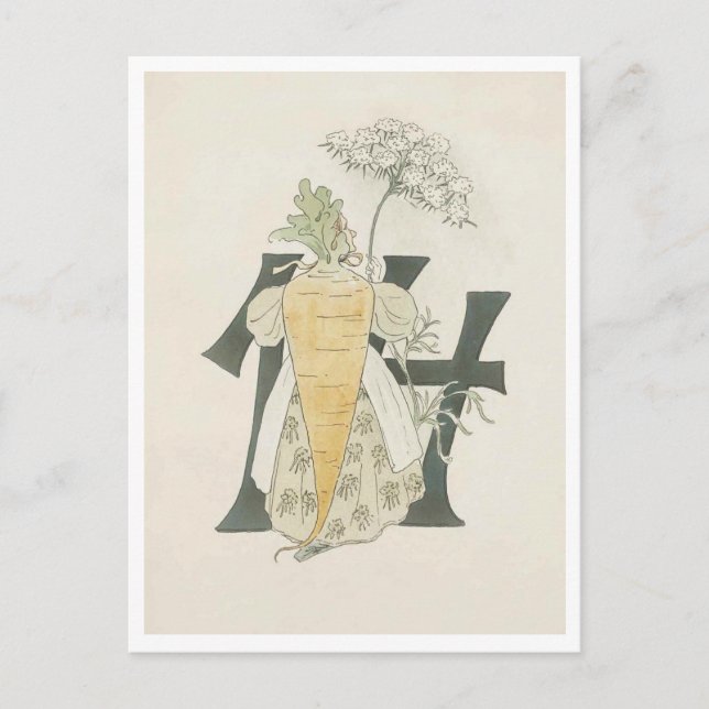 Vintage Ottilia Adelborg Blumennummer - 14 Postkarte (Vorderseite)