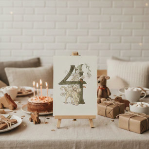 Vintage Ottilia Adelborg Blumennummer - 4 Postkarte