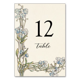 Vintage Oublie moi non numéro de table