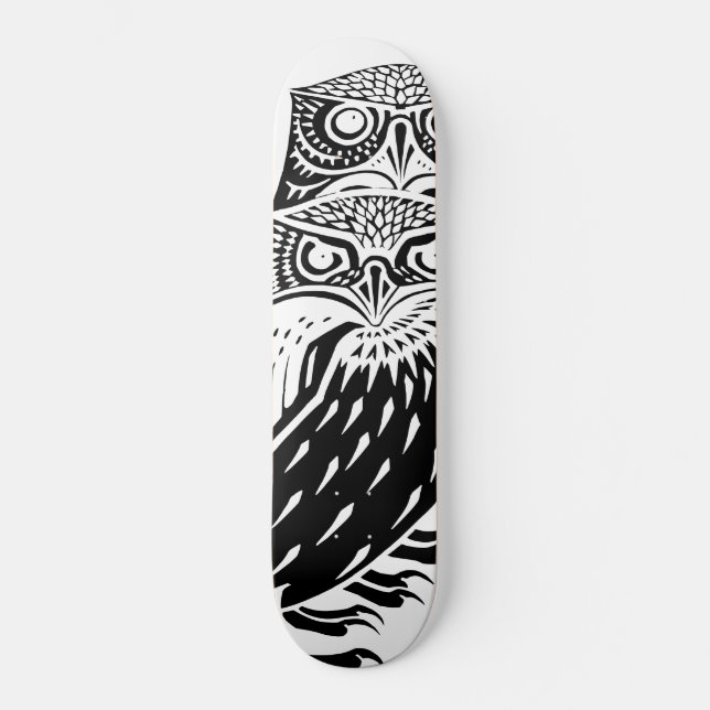 Vintage Owls Skateboard (Vorderseite)