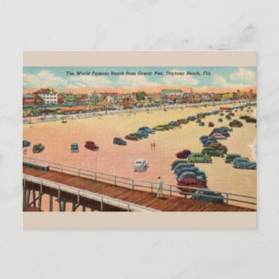 Vintage-Ozeanpier Daytona Beach Postkarte