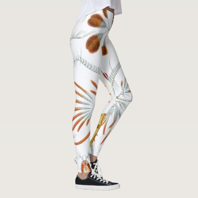 Vintage Ozeantiere, Copepoda von Ernst Haeckel Leggings (Rechts)