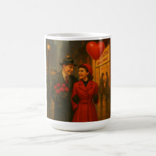 Vintage Paar zum Valentinstag Kaffeetasse