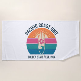 Vintage Pacific Coast Surf Beach Towel Strandtuch
