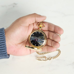 Vintage Paddle Steamer Popout Art, Pocket Watch Armbanduhr