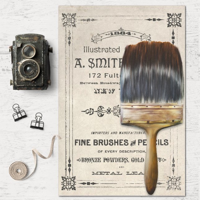 Vintage Paintbrush Decoupage Tissue Paper Seidenpapier (Von Creator hochgeladen)