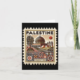 Vintage Palästina-Briefmarke Kuppel Kulturerbe Kun Karte