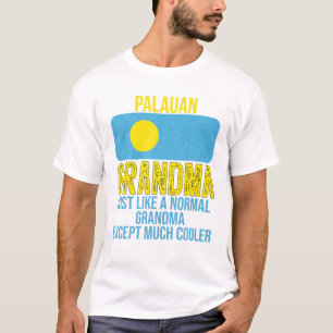 Vintage Palauan Oma Palau Fahne für Mutter Da T-Shirt