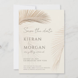 Vintage Palm Line Kunst Save the Date Einladung