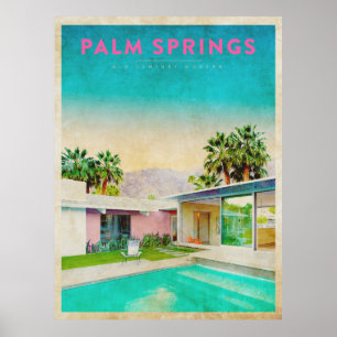 Vintage Palm Springs Architektur Poster