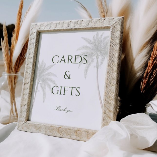 Vintage Palm Tree Hochzeitskarten & Geschenke Poster (Von Creator hochgeladen)