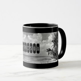 Vintage-Palmbaum Personalisiert Tasse
