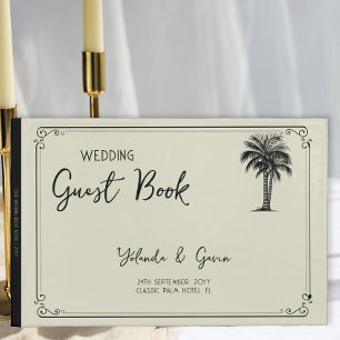 Vintage Palmbaumhochzeit Gästebuch