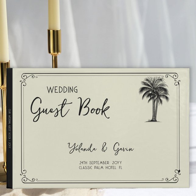 Vintage Palmbaumhochzeit Gästebuch (Wedding Guest Book from my Vintage Palm Wedding Collection)