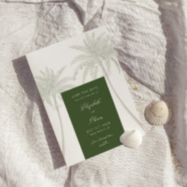 Vintage Palmbaumhochzeit Save The Date