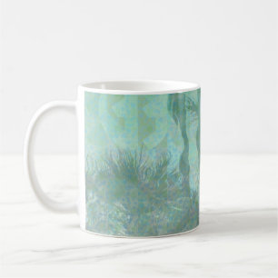 Vintage Palmbaumwasserreflektion Kaffeetasse