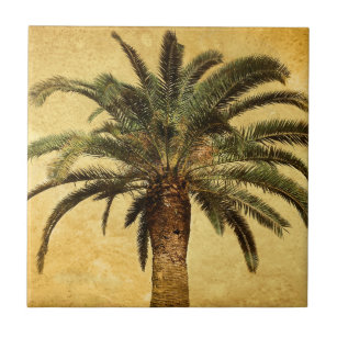 Vintage Palme - tropische kundengebundene Fliese