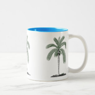 Vintage Palme Zweifarbige Tasse