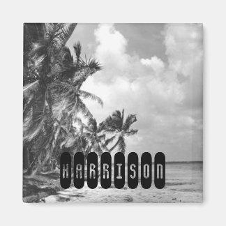 Vintage-Palmen personalisiert Magnet