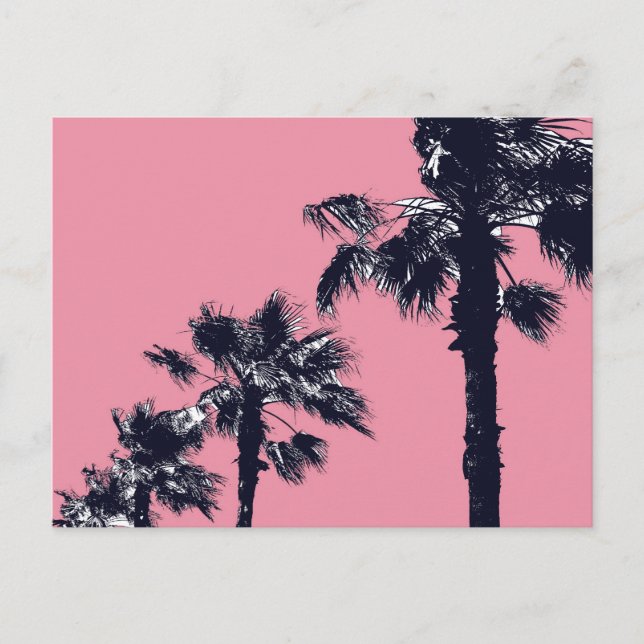 Vintage Palmen Postkarte (Vorderseite)