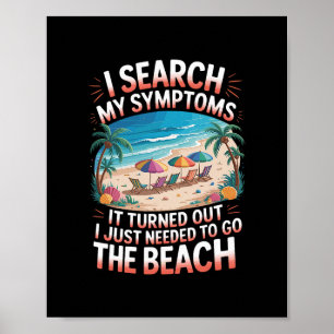 Vintage Palmen Retro Ozean Müssen Zum Strand Gehen Poster