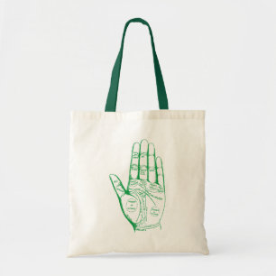 Vintage Palmistry Chart Palm Reading Tote Bag