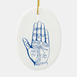 Vintage Palmpalmenübersicht Keramik Ornament