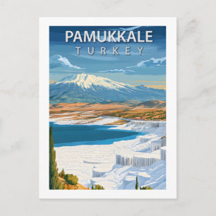 Vintage Pamukkale Türkei Thermalseen Türkisch Postkarte