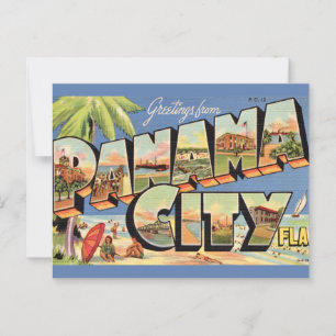 Vintage Panama City Florida Postkarte