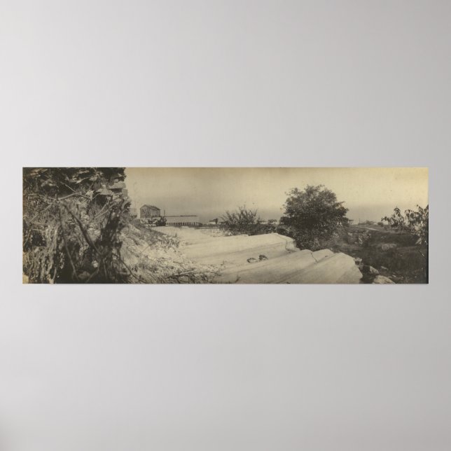 Vintage Panorama-Gletschergrooves Kelleys Island O Poster (Vorne)