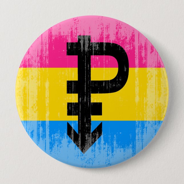 Vintage Pansexual Flagge Button (Vorderseite)