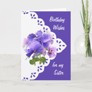 Vintage Pansy Blume Schwiegerministerin Geburtstag Karte