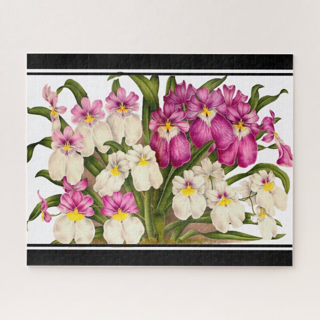 Vintage Pansy Orchid Blume Puzzle (Horizontal)