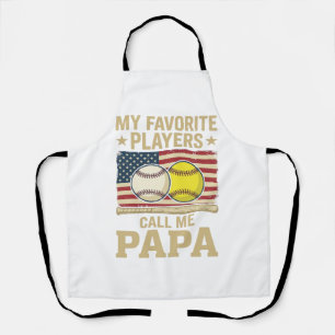 Vintage-Papa-Baseball-Softball-Spieler-Shirt-Desig Schürze