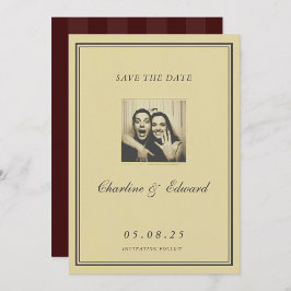 Vintage Paper Nostalgic Photoautomat Save the Date