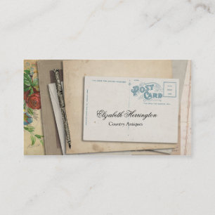 Vintage Papier Ephemera Postkarte Füller Visitenkarte