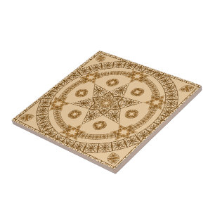 vintage Papier König David floral mandala Schlüsse Fliese
